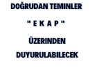 Doğrudan Teminler EKAP Üzerinden Duyurulabilecek