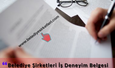 Belediye Şirketi İş Deneyim Belgesi Düzenleyebilir mi?