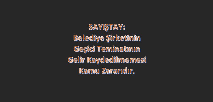 Belediye Şirketinin Teminatının Gelir Kaydedilmemesi Kamu Zararıdır.