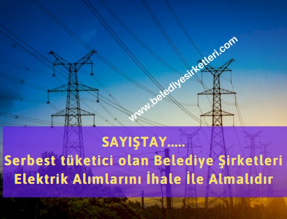 SAYIŞTAY: Belediye Şirketi Serbest Tüketici İse Elektrik Alımlarını 4734 S. Kanun Kapsamında Almalıdır